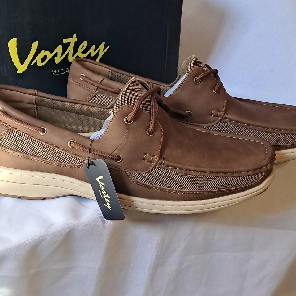 NWT Vostey Men's Boat Shoes Slip On Stylish Casual Loafers Sz 10.5